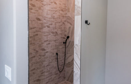 Interior design bathroom shower space