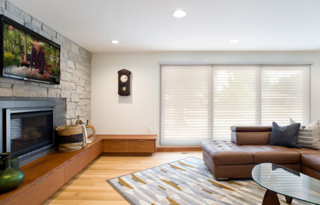 Interior design cozy living room space