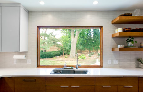 Interior deign outdoor view from kitchen
