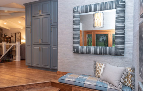 Grey and blue tones for interior design home